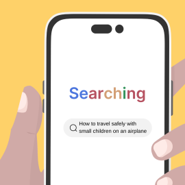 Searching: How to travel safely with small children on an airplane 