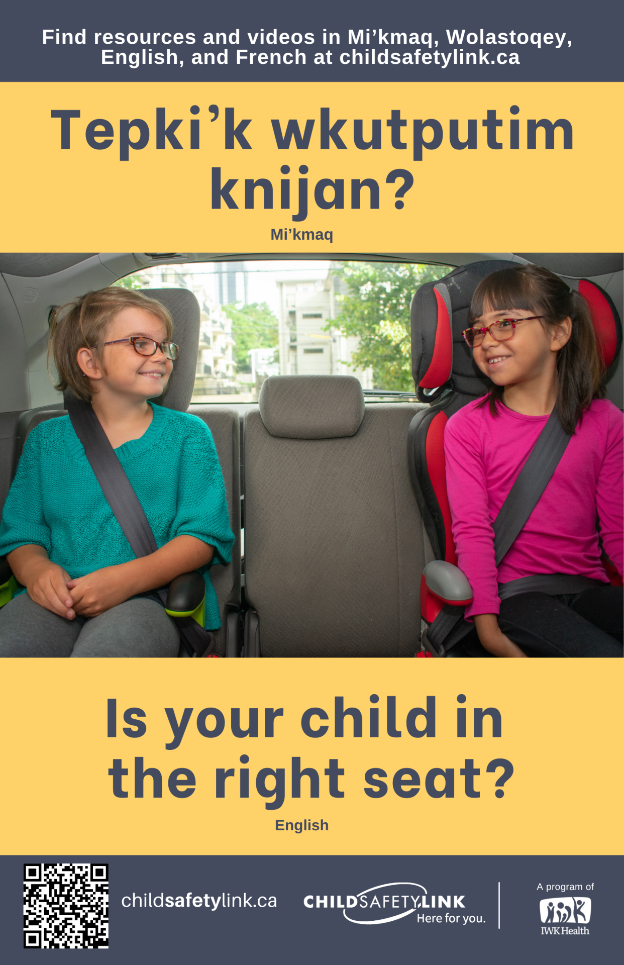 Is your child in the right seat Mikmaq-English